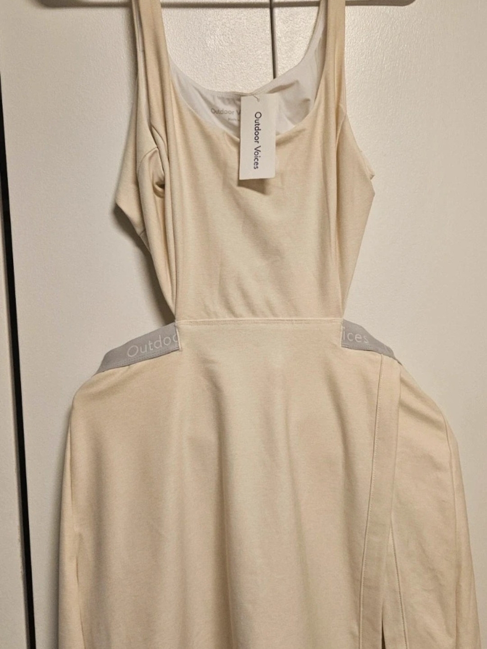 Outdoor Voices Court Dress Cream Large NWT